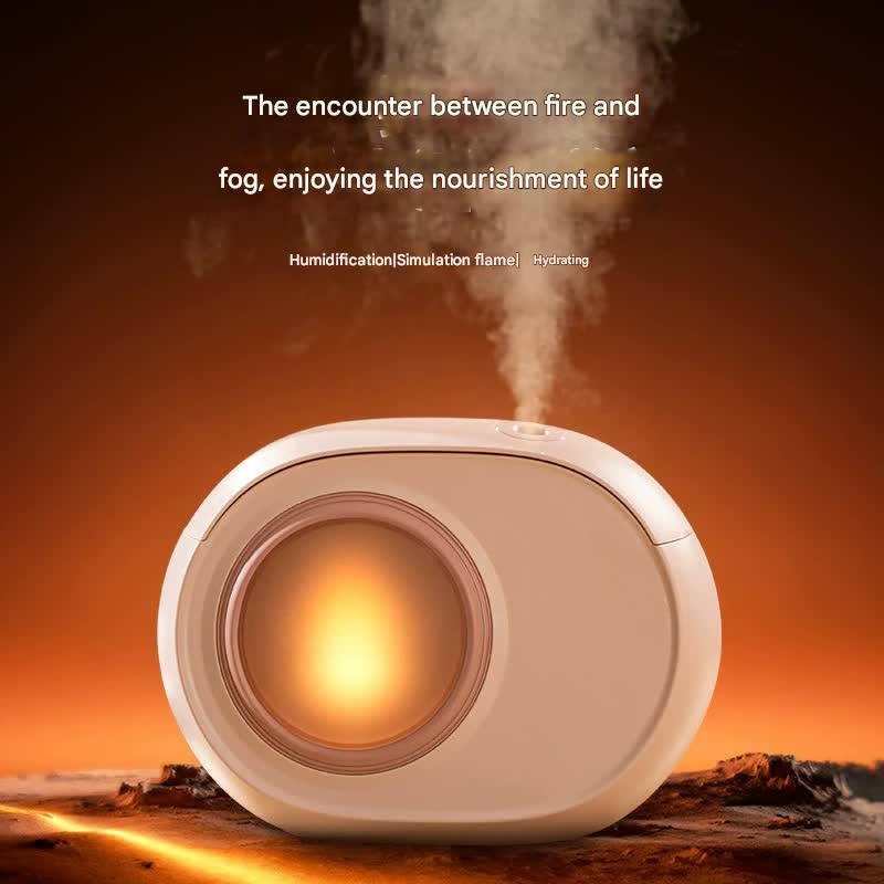 Compact Dual-Nozzle Humidifier with Ambient Light - USB-C Rechargeable, Two Mist Modes(white)