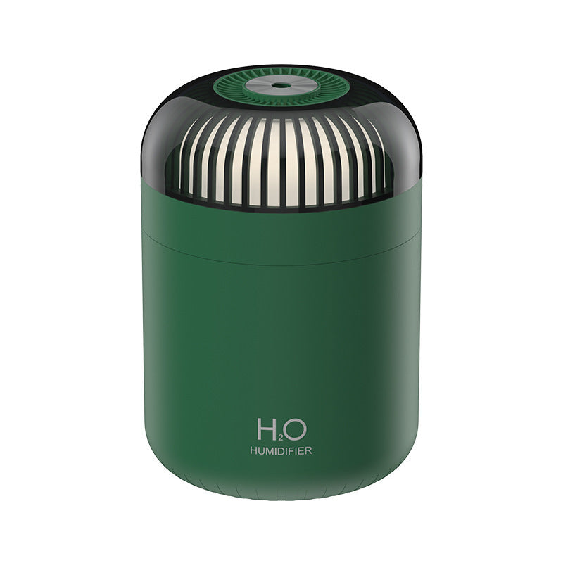 Quiet Cool Mist Humidifier - 500ml USB-C with Ambient Light & Dual Mist Modes(Green)