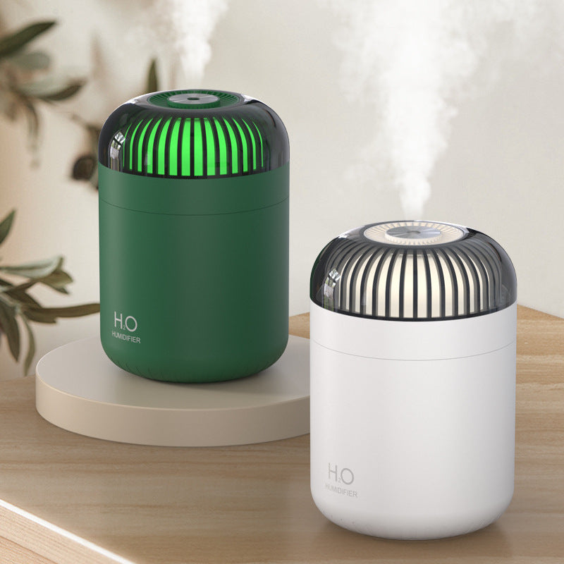 Quiet Cool Mist Humidifier - 500ml USB-C with Ambient Light & Dual Mist Modes(Green)