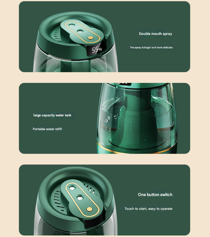 White 3.5L Smart Cool Mist Humidifier with Dual Nozzle & Digital Display - Ultra-Quiet Air Purifier for Bedroom and Office